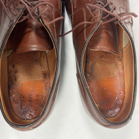 ALDEN x BROOKS BROTHERS Shoes 7.5 Leather Straight Tip Blucher 0972 Oxford Brown